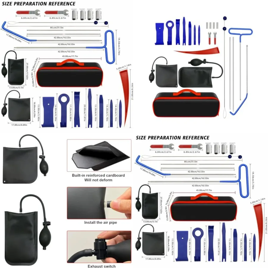 22-Piece Automotive Repair Kit for routine vehicle maintenance,Suitable for various automotive tasks, including trim adjustment, vent/dashboard maintenance, loosening/tightening screws, and interior disassembly.
22-Piece Automotive Repair Kit for routine vehicle maintenance,Suitable for various automotive tasks, including trim adjustment, vent/dashboard maintenance, loosening/tightening screws, and interior disassembly.