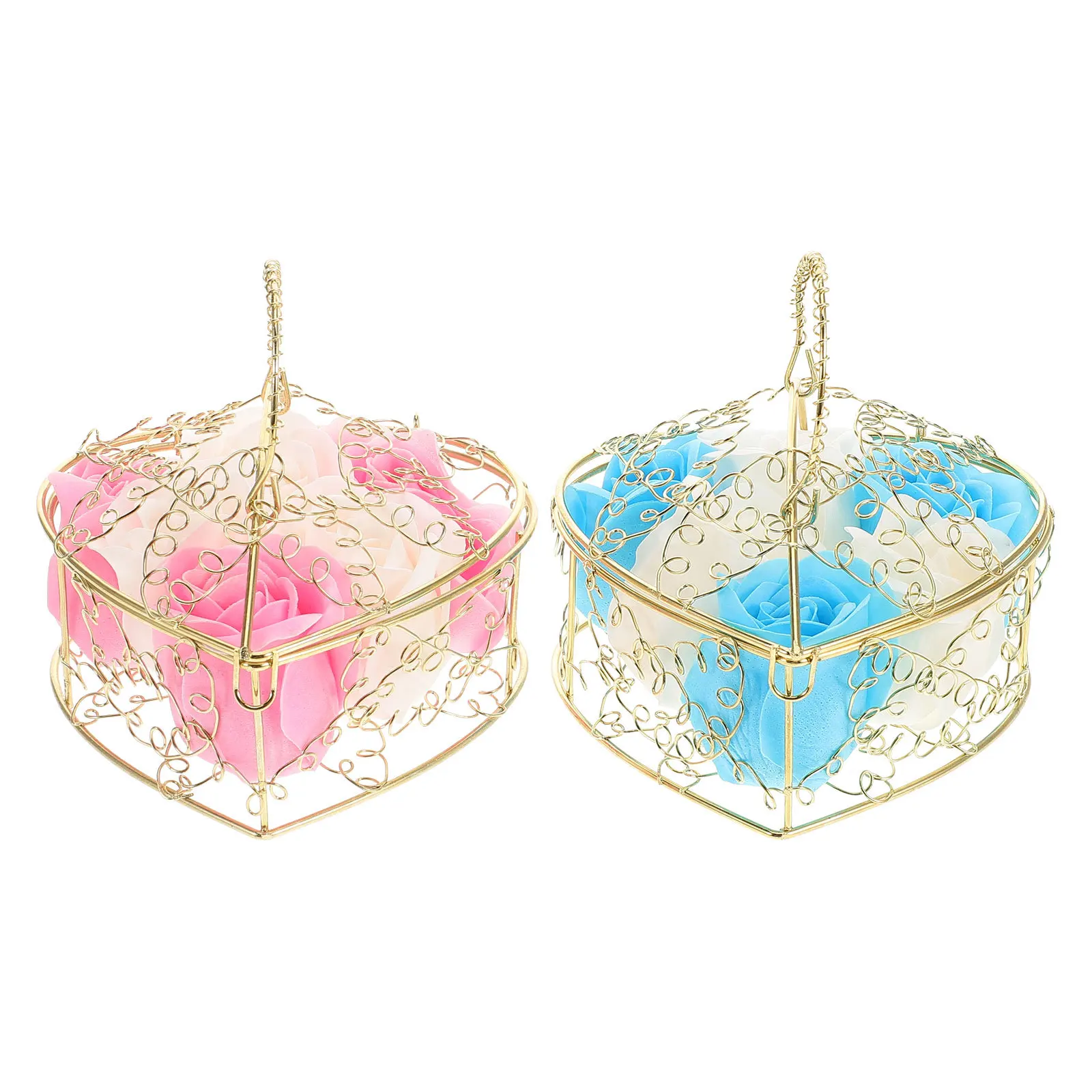2Pcs Portable Soap Rose with Basket Heart Shape Decorative Soap Flowers Moisturizing Gentle Cleanser for All Skin Types Iron
2Pcs Portable Soap Rose with Basket Heart Shape Decorative Soap Flowers Moisturizing Gentle Cleanser for All Skin Types Iron