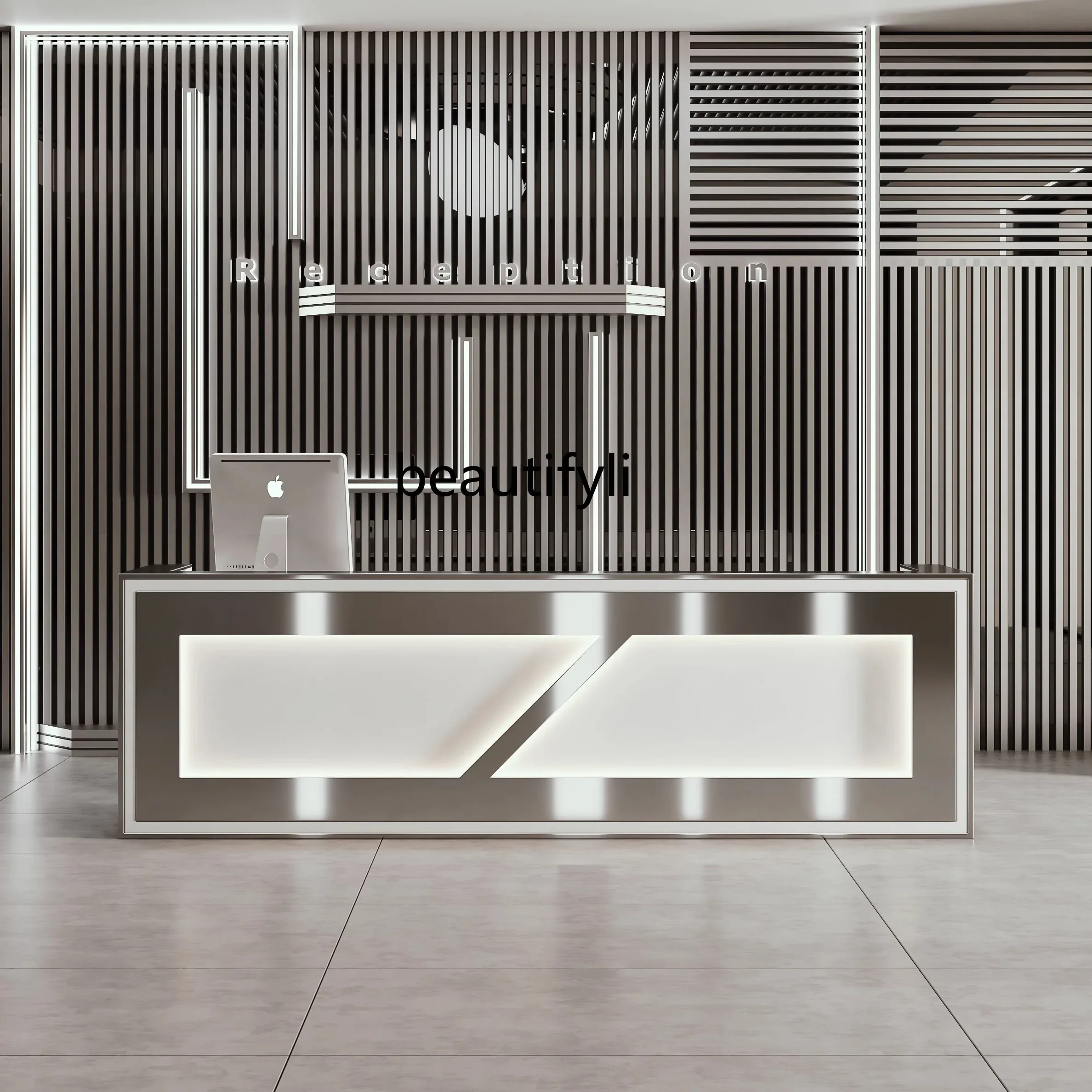 Industrial wind stainless steel bar counter clothing store checkout page company hotel reception desk
Industrial wind stainless steel bar counter clothing store checkout page company hotel reception desk