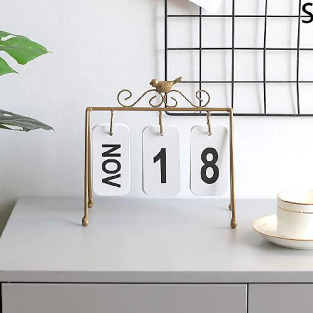 Creative Desk Calendar Perpetual Calendar Home Decoration Metal Frame Desktop Thick Paper Flip Design
Creative Desk Calendar Perpetual Calendar Home Decoration Metal Frame Desktop Thick Paper Flip Design