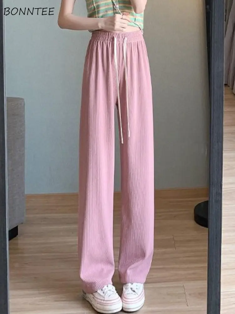 Casual Pants Women 6 Colors Wide Leg Loose Spring High Waist Korean Style Trousers Simple Drawstring Harajuku Basic All-match
Casual Pants Women 6 Colors Wide Leg Loose Spring High Waist Korean Style Trousers Simple Drawstring Harajuku Basic All-match