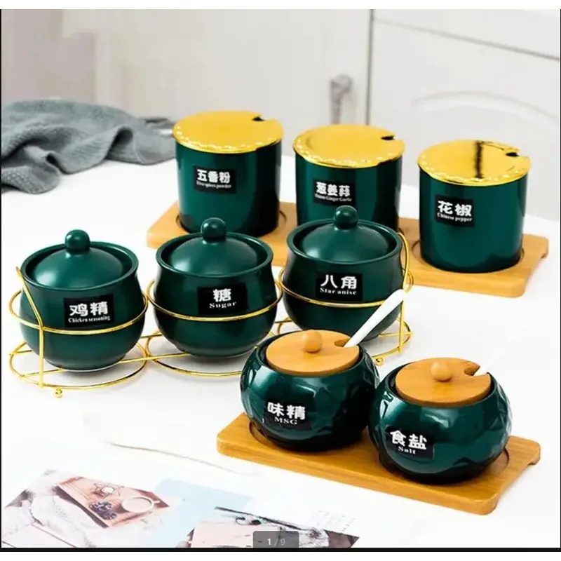 Ceramic Seasoning Pot Spice Jar 3-piece Set Box Home Kitchen Supplies Container Salt Shaker Condiment Dispenser
Ceramic Seasoning Pot Spice Jar 3-piece Set Box Home Kitchen Supplies Container Salt Shaker Condiment Dispenser