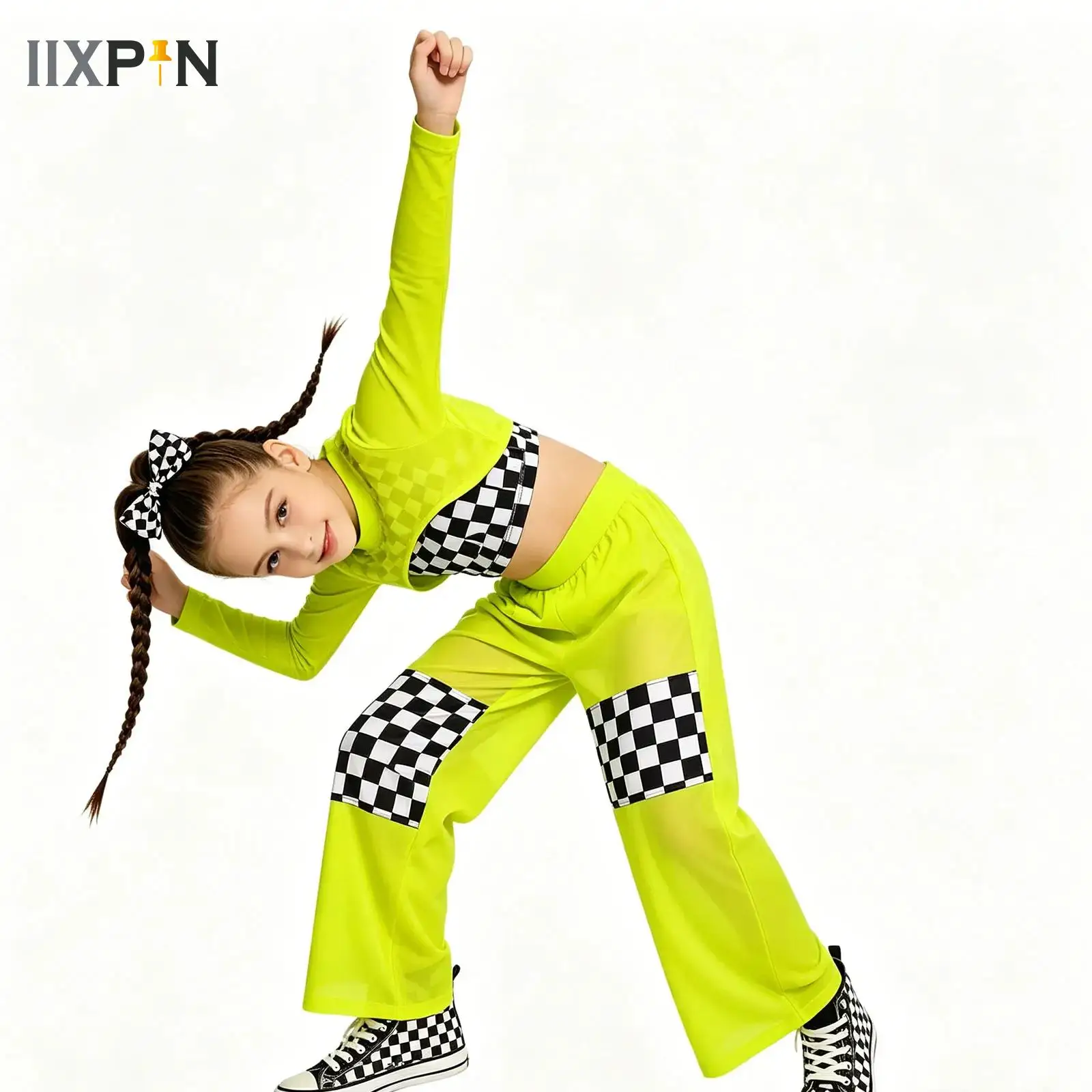Teen Racing Clothes Set Kids Girls Race Car Driver Costume Checkerboard Print Vest+Crop Top+Pants Jazz Street Hip Hop Outfits
Teen Racing Clothes Set Kids Girls Race Car Driver Costume Checkerboard Print Vest+Crop Top+Pants Jazz Street Hip Hop Outfits