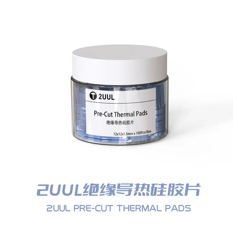 2UUL Pre Cut Thermal Pads 12x12x1.5mm 100Pcs Insulated Silicone Cooling Pads for Phone Motherboard CPU GPU Repair
2UUL Pre Cut Thermal Pads 12x12x1.5mm 100Pcs Insulated Silicone Cooling Pads for Phone Motherboard CPU GPU Repair