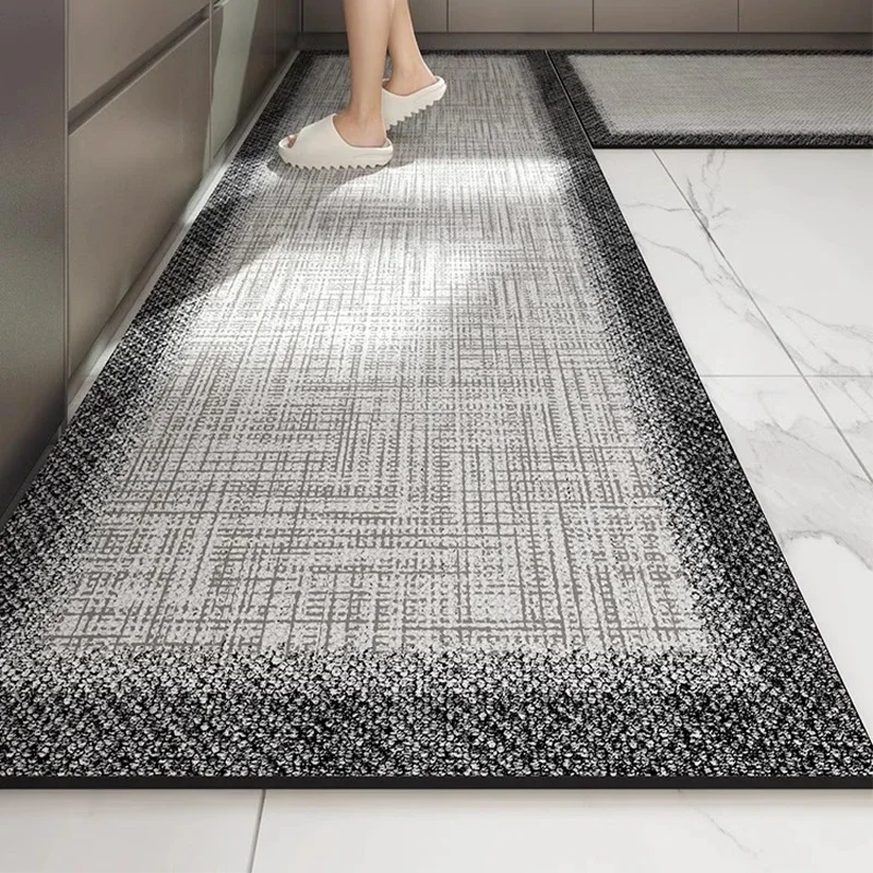 Kitchen Floor Mat Waterproof Oil-proof Carpet Pvc Leather Non-slip Foot Mats Long Rug Grey Minimalism Style Home Decoration Rugs
Kitchen Floor Mat Waterproof Oil-proof Carpet Pvc Leather Non-slip Foot Mats Long Rug Grey Minimalism Style Home Decoration Rugs