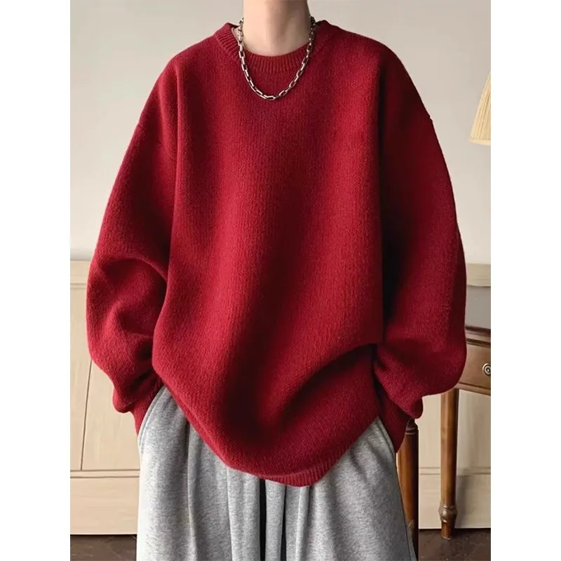 Мужской зимний свитер свободного кроя с круглым вырезом, большие размеры (до 136 кг), в расслабленном стиле, цвета бордо, новогодняя мода, повседневный.
Мужской зимний свитер свободного кроя с круглым вырезом, большие размеры (до 136 кг), в расслабленном стиле, цвета бордо, новогодняя мода, повседневный.