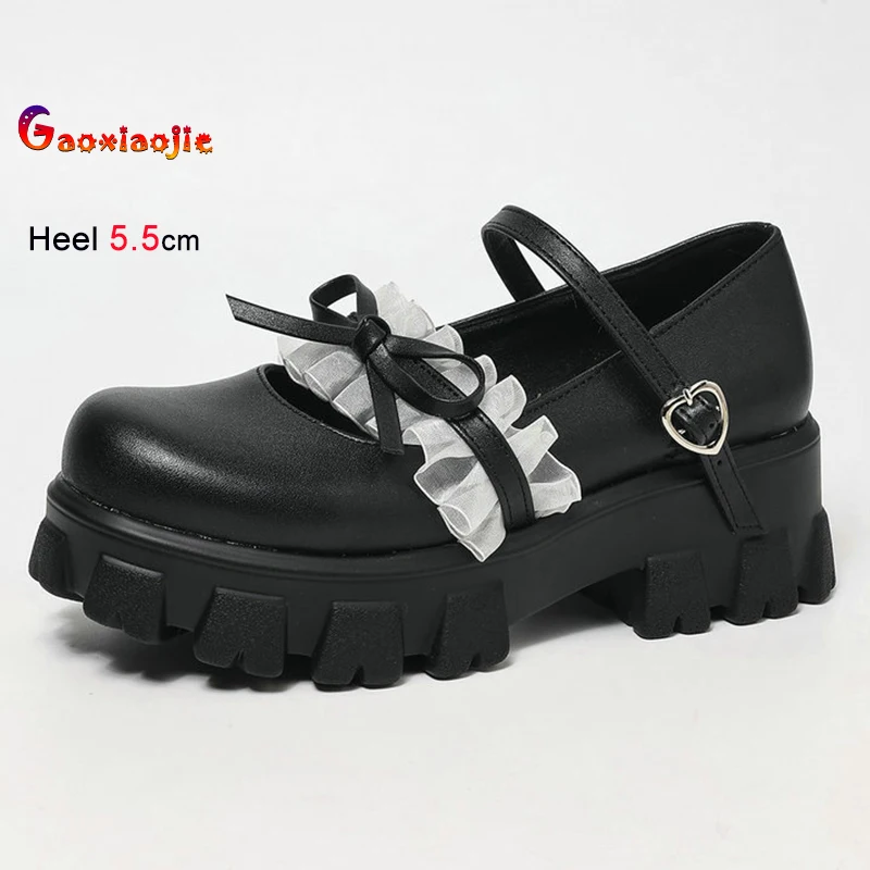 Весенне-осенние черные женские туфли с кружевом и милым бантом, на толстом каблуке 5,5 см, на платформе, с пряжкой на щиколотке, с круглым носком, для вечеринок, CD
Весенне-осенние черные женские туфли с кружевом и милым бантом, на толстом каблуке 5,5 см, на платформе, с пряжкой на щиколотке, с круглым носком, для вечеринок, CD