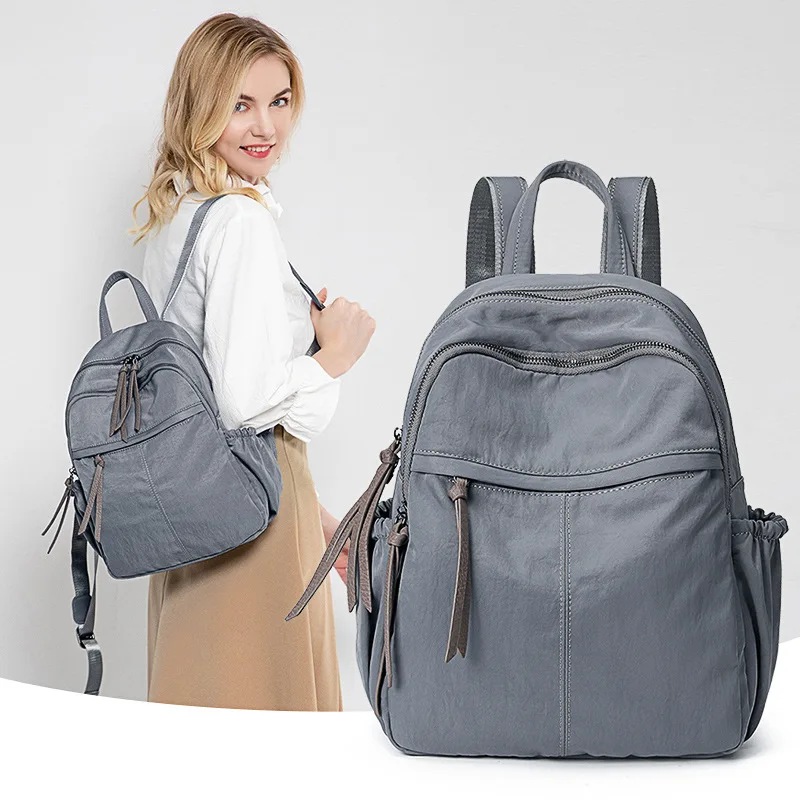 Large Capacity Washed Leather Backpack Women Shoulder Bag Waterproof and Soft Travel Backpack Mother Big PU Mochilas Feminina
Large Capacity Washed Leather Backpack Women Shoulder Bag Waterproof and Soft Travel Backpack Mother Big PU Mochilas Feminina