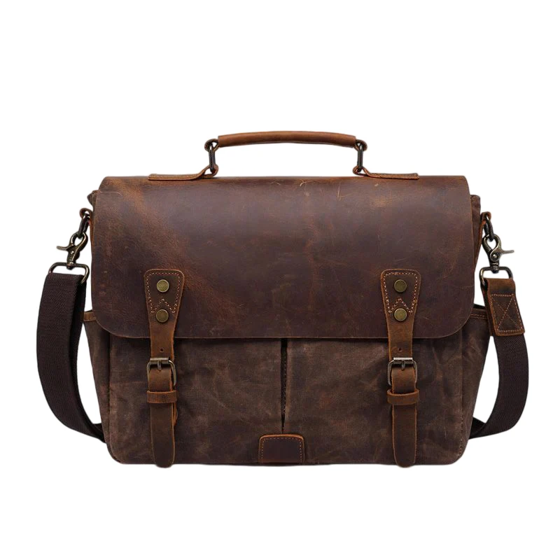 Retro wax printed waterproof canvas camera bag, British style crazy horse leather casual shoulder bag, outdoor daily versatile
Retro wax printed waterproof canvas camera bag, British style crazy horse leather casual shoulder bag, outdoor daily versatile