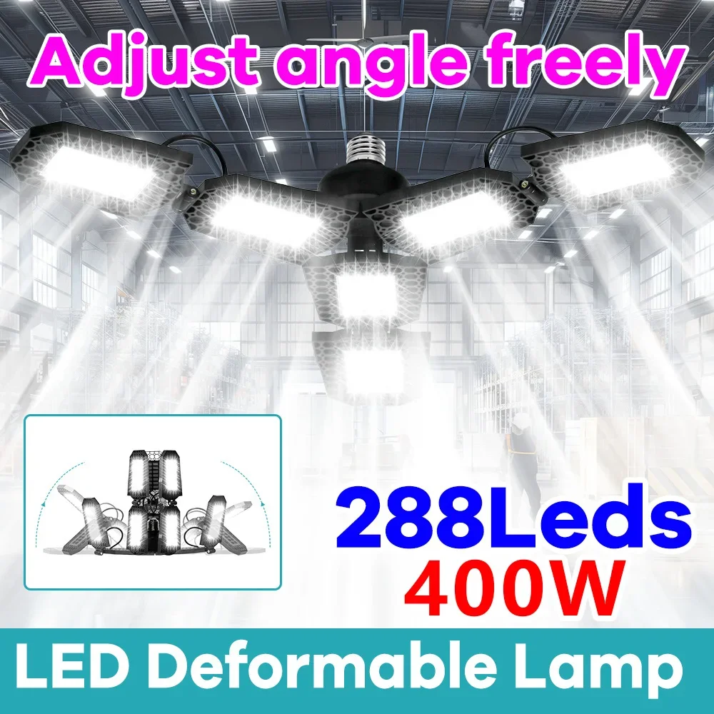LED Garage Light Ceiling Lights Bulb Folding Adjustable Fan Blade Panel Shed Lamp Deformable High Bay Lamps Daylight AC100-277V
LED Garage Light Ceiling Lights Bulb Folding Adjustable Fan Blade Panel Shed Lamp Deformable High Bay Lamps Daylight AC100-277V