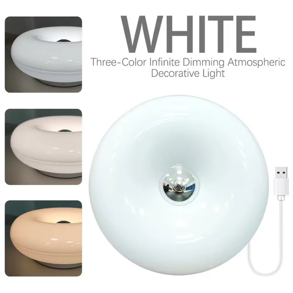 New Rechargeable Donut Table Lamp USB Powered Dimmable Touch Table Lamp 3 Color Temperatures Bedside Lamp Bedroom
New Rechargeable Donut Table Lamp USB Powered Dimmable Touch Table Lamp 3 Color Temperatures Bedside Lamp Bedroom