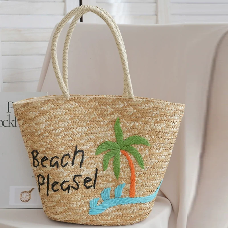 2025 New Woven Women's Bag Handmade Grass Woven Handbag Fashion Embroidery Versatile Shoulder Bag Beach Bag
2025 New Woven Women's Bag Handmade Grass Woven Handbag Fashion Embroidery Versatile Shoulder Bag Beach Bag