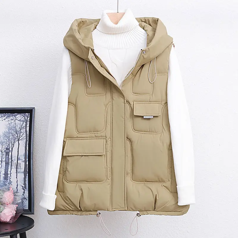 Woman Vest Autumn Winter Warm Down Cotton s Female Thick Hooded Waistcoat Women's Sleeveless Jacket Coat 2024 J3
Woman Vest Autumn Winter Warm Down Cotton s Female Thick Hooded Waistcoat Women's Sleeveless Jacket Coat 2024 J3