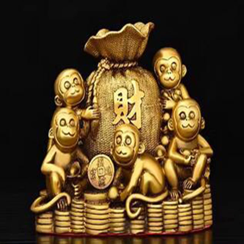 Copper zodiac monkey piggy bank, home decoration, living room, study, office, store products
Copper zodiac monkey piggy bank, home decoration, living room, study, office, store products