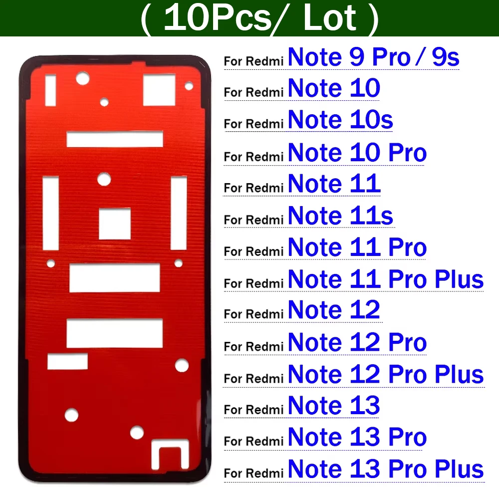 10 шт., новинка для Xiaomi Redmi Note 9 9s 10 10s 11 11s 12 13 Pro Plus 4G 5G Задняя крышка батарейного отсека Наклейка на дверь Клейкая клейкая лента
10 шт., новинка для Xiaomi Redmi Note 9 9s 10 10s 11 11s 12 13 Pro Plus 4G 5G Задняя крышка батарейного отсека Наклейка на дверь Клейкая клейкая лента