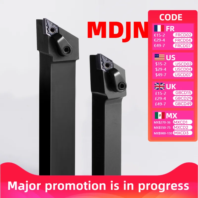 CNC External Turning Tool, Cutter Bar, Lathe Bar, Holder, MDJNR, MDJNR1616, MDJNR2020, MDJNR2525, MDJNR3232
CNC External Turning Tool, Cutter Bar, Lathe Bar, Holder, MDJNR, MDJNR1616, MDJNR2020, MDJNR2525, MDJNR3232