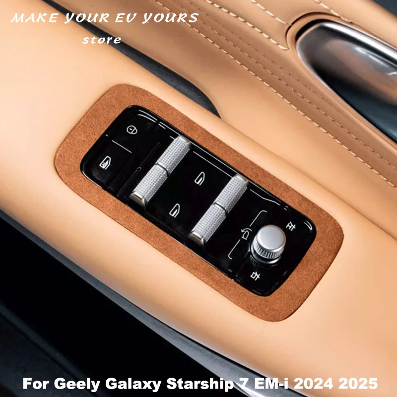 Для Geely Galaxy Starship 7 EM-i 2024 2025 дверное стекло подъемная панель управления отделка замшевая наклейка аксессуары из алькантары
Для Geely Galaxy Starship 7 EM-i 2024 2025 дверное стекло подъемная панель управления отделка замшевая наклейка аксессуары из алькантары