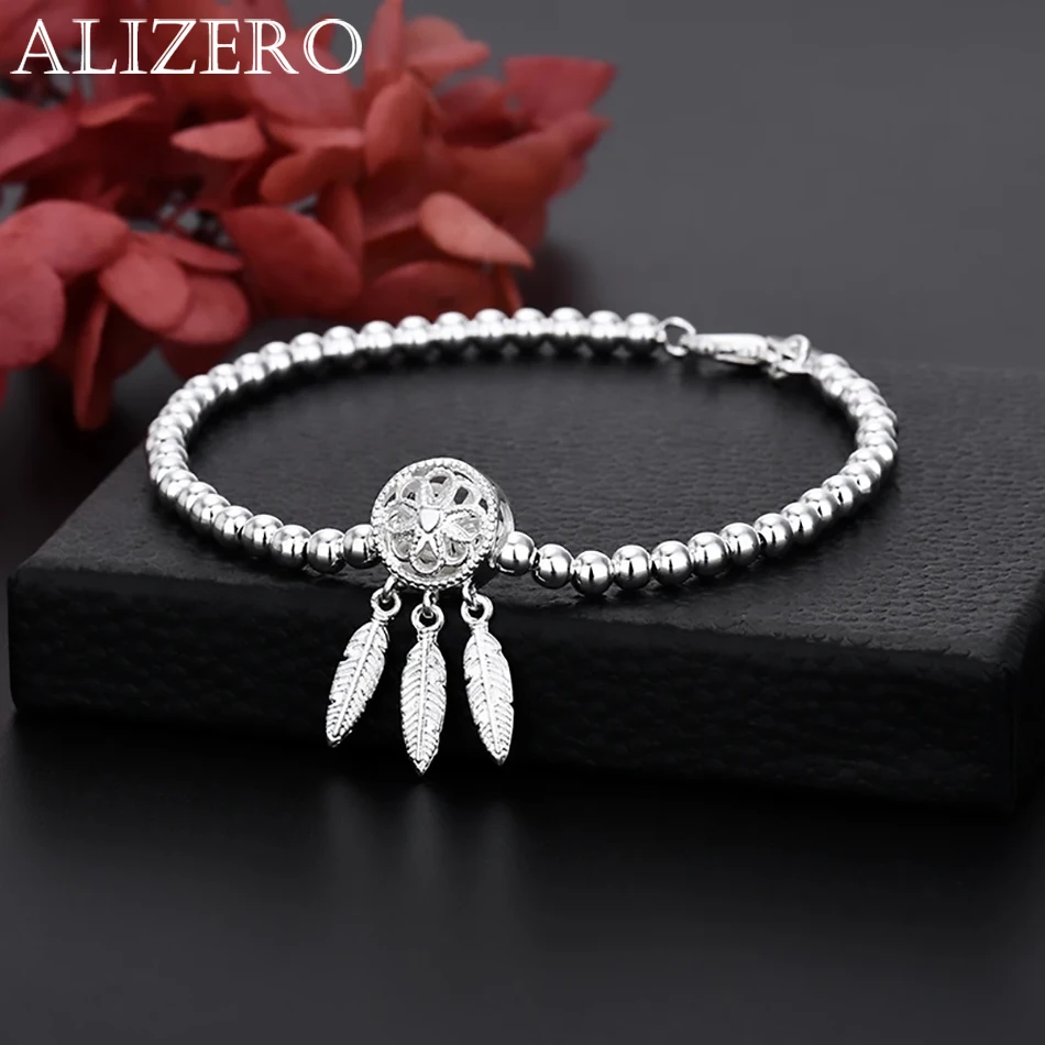 ALIZERO 925 Sterling Silver Bracelet Dream Catcher Beads Bracelets For Women Fashion Wedding Party Jewelry Gift
ALIZERO 925 Sterling Silver Bracelet Dream Catcher Beads Bracelets For Women Fashion Wedding Party Jewelry Gift