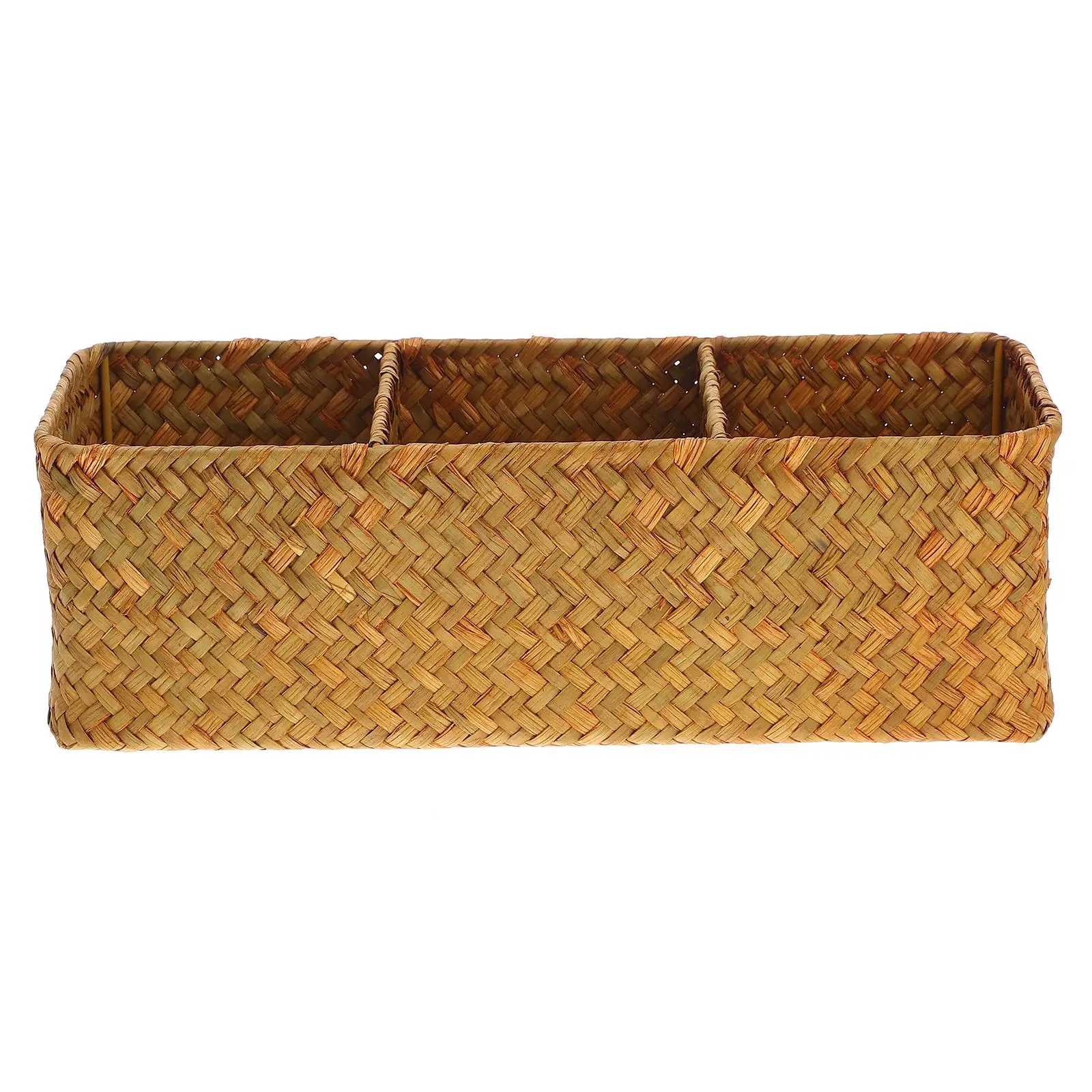 Woven Storage Baskets Desk Organizer 3 Compartments Straw Multi Purpose Stationery Case Sundries Storage Solution Clean
Woven Storage Baskets Desk Organizer 3 Compartments Straw Multi Purpose Stationery Case Sundries Storage Solution Clean