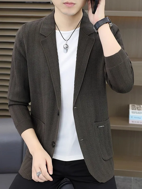 Knitted Jaet Men's Casual Sle Pure Color Faionable Autumn New Arrival Men's Wear Polyester Fiber Stand Fit Long Sve
Knitted Jaet Men's Casual Sle Pure Color Faionable Autumn New Arrival Men's Wear Polyester Fiber Stand Fit Long Sve