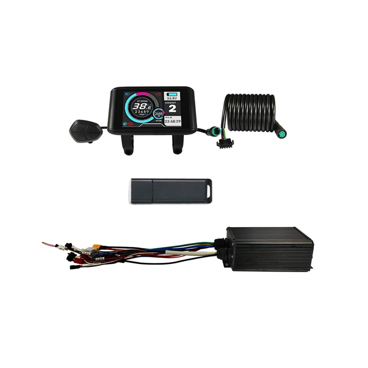 Electric Bike 36V 48V 60V 72V Program 45A MQCON Sabvoton Controller Unlock Controller with UKC-1 Display and Bluetooth
Electric Bike 36V 48V 60V 72V Program 45A MQCON Sabvoton Controller Unlock Controller with UKC-1 Display and Bluetooth