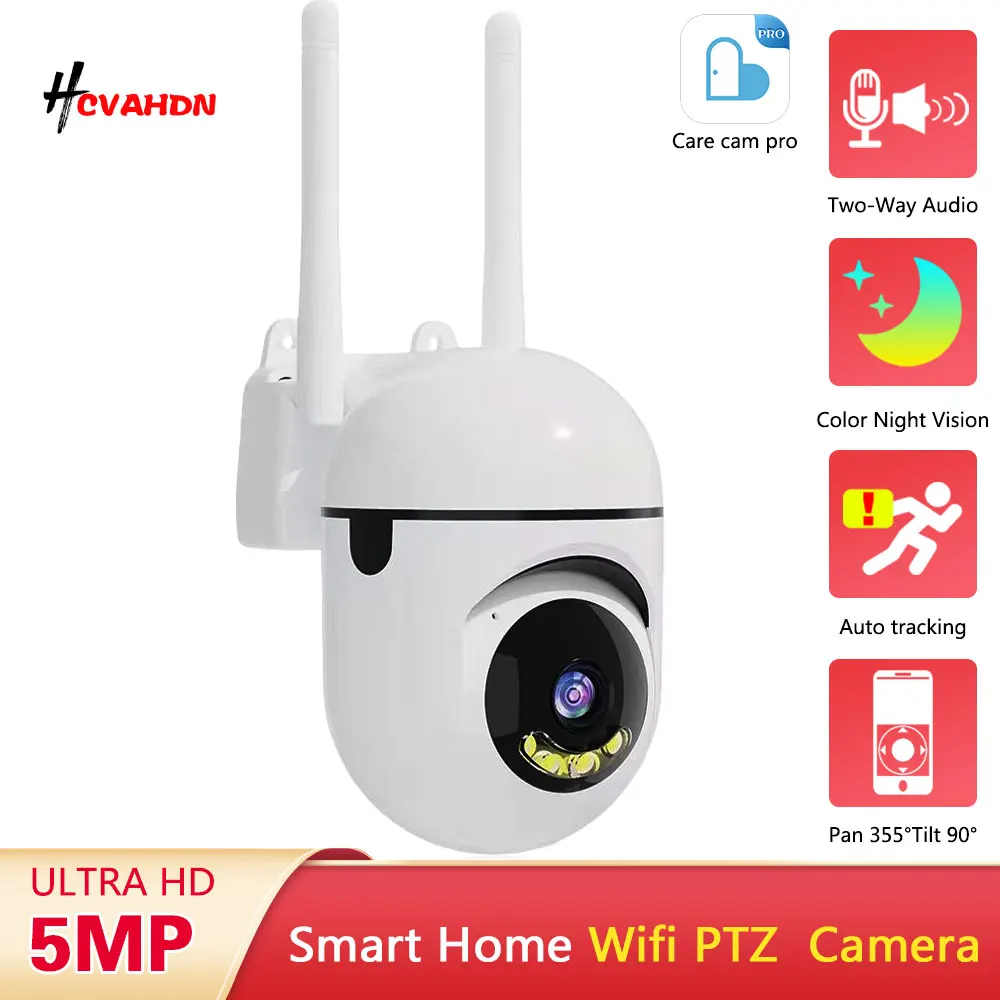 5-мегапиксельная беспроводная мини-камера PTZ Wi-Fi для внутреннего наблюдения с цветным ночным видением и автоматическим отслеживанием для домашней безопасности, радионяня
5-мегапиксельная беспроводная мини-камера PTZ Wi-Fi для внутреннего наблюдения с цветным ночным видением и автоматическим отслеживанием для домашней безопасности, радионяня