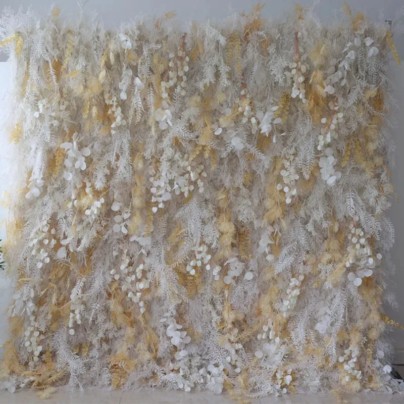 Uflower Artificial Flower Wall Luxury White and Light Yellow Arrangement Wedding Backdrop Roll Up Fabric Decor Floral Wall
Uflower Artificial Flower Wall Luxury White and Light Yellow Arrangement Wedding Backdrop Roll Up Fabric Decor Floral Wall