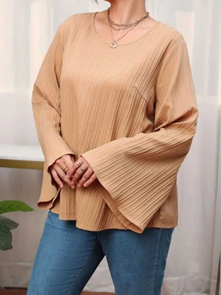2024 Spring and Autumn Plus Size Shirt Temperament Round Neck Casual Loose Solid Color Long Sleeve Versatile Pullover Shirt
2024 Spring and Autumn Plus Size Shirt Temperament Round Neck Casual Loose Solid Color Long Sleeve Versatile Pullover Shirt