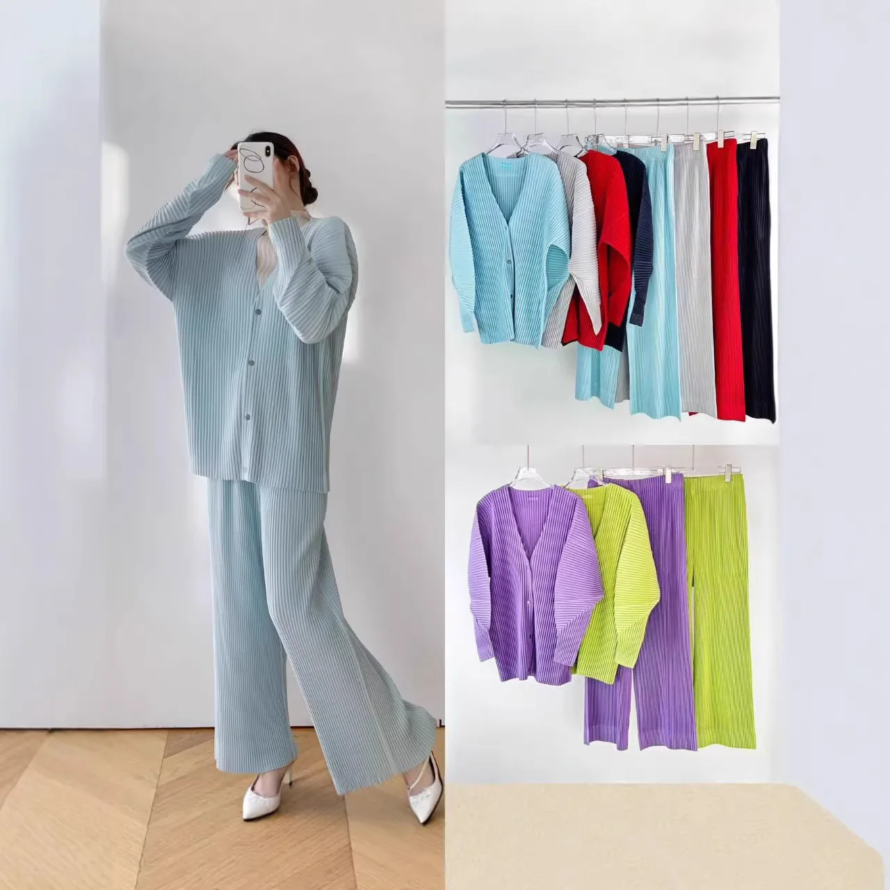 Miyake Pleated 2026 Jacket Spring and Summer Women Collarless Cardigan Blazer Top Thin Breathable Comfortable High-end Fashion
Miyake Pleated 2026 Jacket Spring and Summer Women Collarless Cardigan Blazer Top Thin Breathable Comfortable High-end Fashion