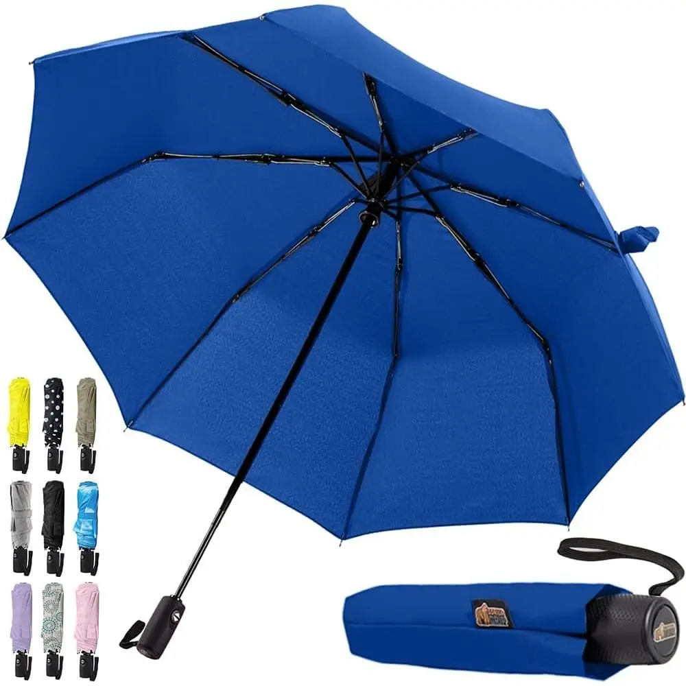 Portable, Lightweight Travel Umbrella: Navy, 1-Click Open, Windproof, Waterproof, Quick-Dry
Portable, Lightweight Travel Umbrella: Navy, 1-Click Open, Windproof, Waterproof, Quick-Dry