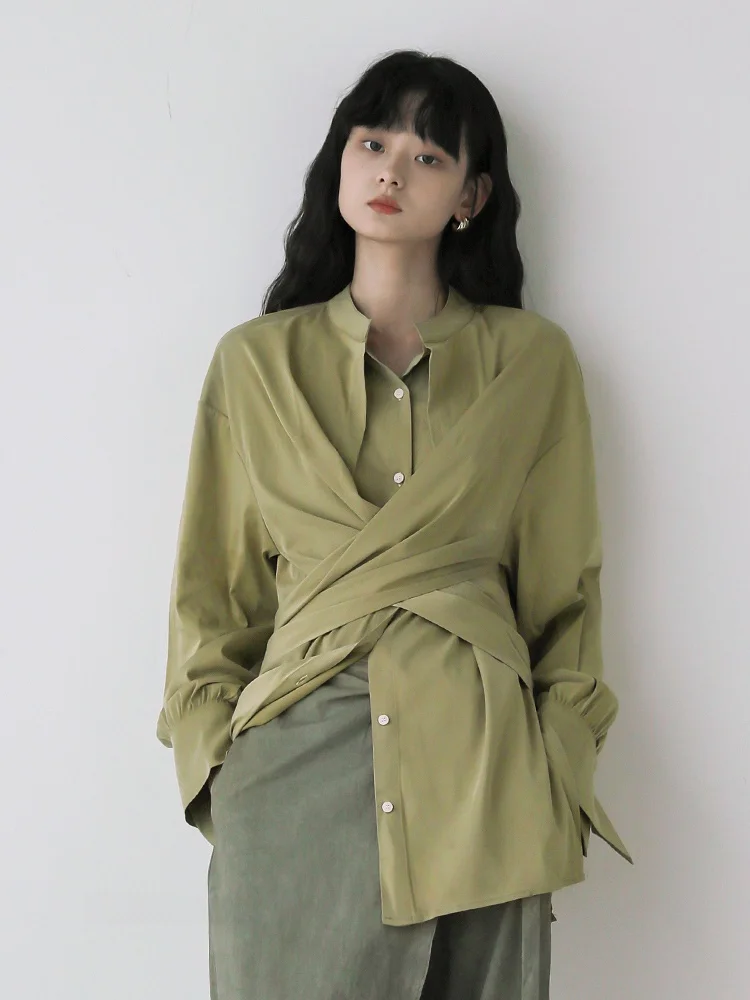 Long Sleeve Women's Shirt Design Sensation Early Autumn New Style Slimming Top High-End Feeling Copper Ammonia Fiber Blend
Long Sleeve Women's Shirt Design Sensation Early Autumn New Style Slimming Top High-End Feeling Copper Ammonia Fiber Blend