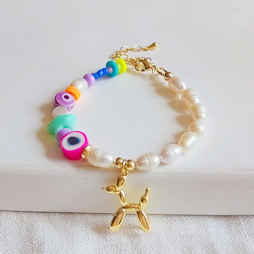 Beaded bracelet Pearl Polymer clay Five-pointed star Eye Adjustable Fashion Female Hand knitting Bohemia Rice bead bracelet
Beaded bracelet Pearl Polymer clay Five-pointed star Eye Adjustable Fashion Female Hand knitting Bohemia Rice bead bracelet