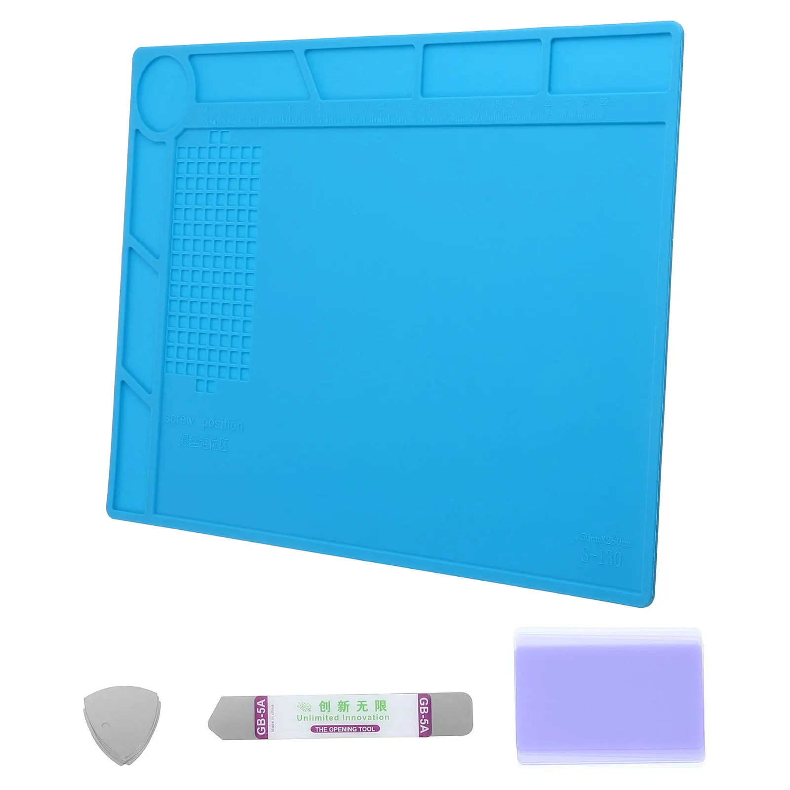 1Set Soldering Mat Insulated Silicone Workbench Mat Heat Resistant for Electronics Repair Solder Tools Soldering Tools
1Set Soldering Mat Insulated Silicone Workbench Mat Heat Resistant for Electronics Repair Solder Tools Soldering Tools