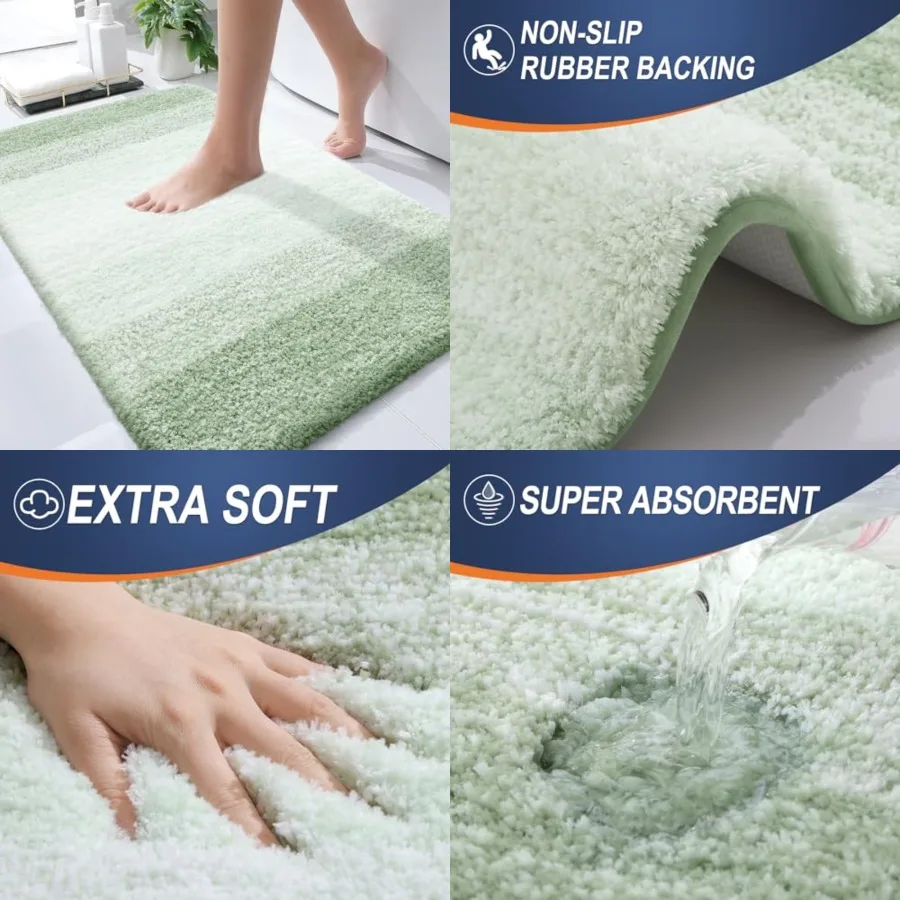 Bathroom Rugs Mat 36x24, Extra Soft Absorbent Microfiber Bath Rugs, Rubber Backing, Quick Dry, Machine Washable Bath Mats for B
Bathroom Rugs Mat 36x24, Extra Soft Absorbent Microfiber Bath Rugs, Rubber Backing, Quick Dry, Machine Washable Bath Mats for B