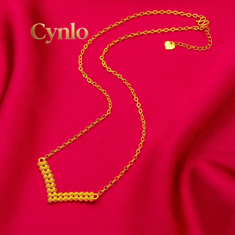 Cynlo Jewelry Fashion V-Shaped Necklace Women's 24K Gold AU999 - Retro inspired gold V-chain, elegant style, to elevate outfit t
Cynlo Jewelry Fashion V-Shaped Necklace Women's 24K Gold AU999 - Retro inspired gold V-chain, elegant style, to elevate outfit t