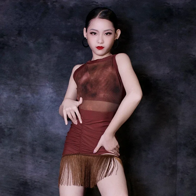 New Arrival Child Latin Dance Dress Sleeveless Ballroom Dancewear for Competition Samba Tango Cha Cha Rumba Practice Clothing
New Arrival Child Latin Dance Dress Sleeveless Ballroom Dancewear for Competition Samba Tango Cha Cha Rumba Practice Clothing