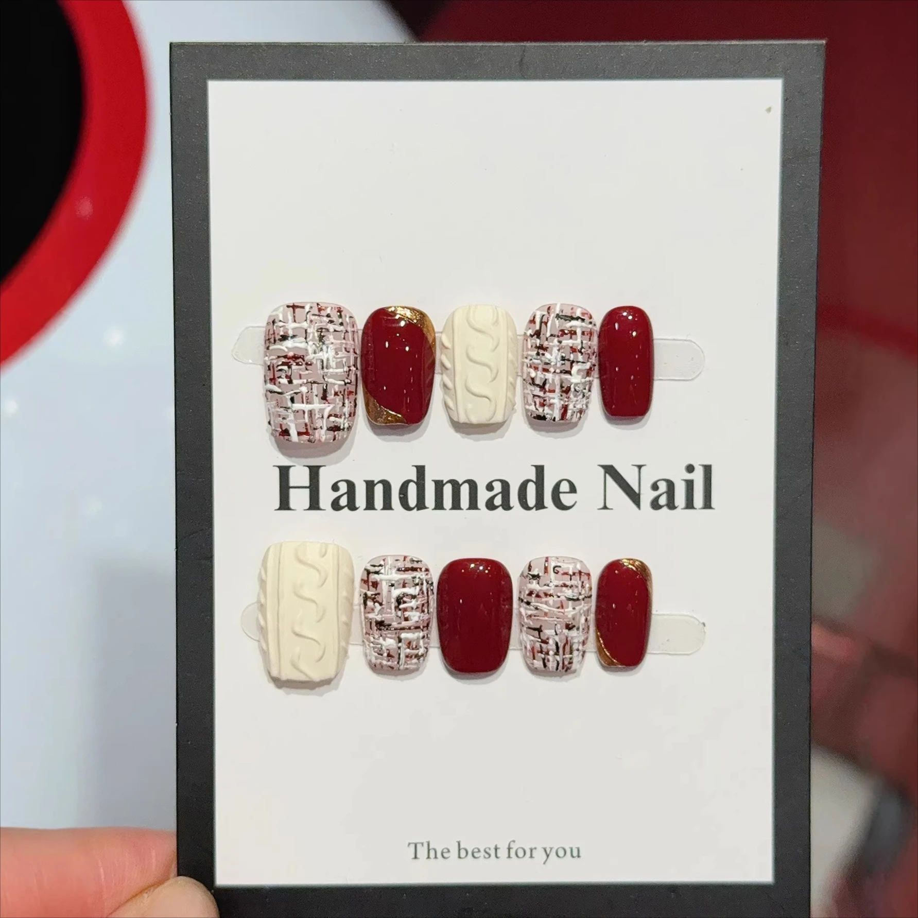 10 шт. красные новогодние накладные ногти, милые сладкие кончики ногтей, короткие квадратные накладные ногти в горошек, накладные ногти с бантом и сеткой для девочек
10 шт. красные новогодние накладные ногти, милые сладкие кончики ногтей, короткие квадратные накладные ногти в горошек, накладные ногти с бантом и сеткой для девочек