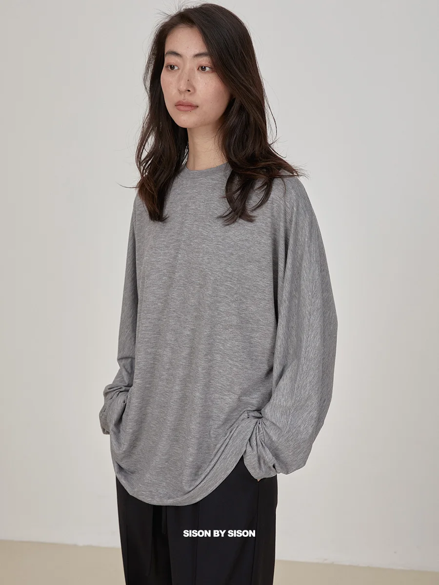 Sison by Sison Women's Loose Fit Long Sve T-irt round Ne Hang down Sle Casual Wear Polyester Blend T-irt
Sison by Sison Women's Loose Fit Long Sve T-irt round Ne Hang down Sle Casual Wear Polyester Blend T-irt