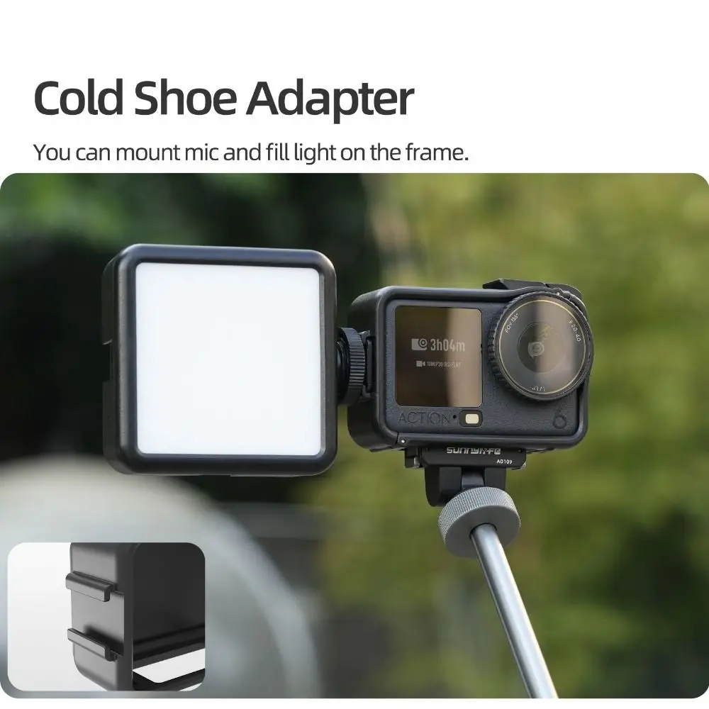 2-IN-1 Sunshade Rabbit Cage Adjustable Sun Hood Quick Release Expansion Protective Frame Anti-Scratch for DJI Osmo Action 6
2-IN-1 Sunshade Rabbit Cage Adjustable Sun Hood Quick Release Expansion Protective Frame Anti-Scratch for DJI Osmo Action 6