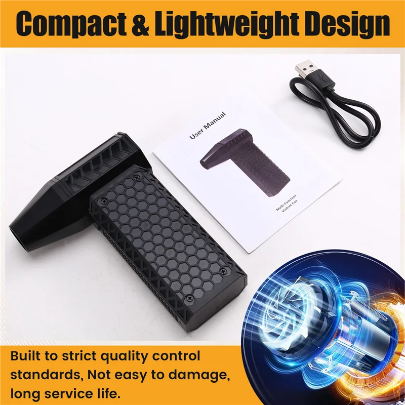 B50C 3 Speed Adjustable Turbo Fan 130000RPM Jet Wind Speed 52M/S Portable Air Blower BBQ Keyboard Cleaning Powerful
B50C 3 Speed Adjustable Turbo Fan 130000RPM Jet Wind Speed 52M/S Portable Air Blower BBQ Keyboard Cleaning Powerful
