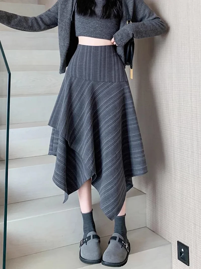 Новая весенняя юбка 2026 года для офиса: французская серая юбка А-силуэта с высокой талией и нерегулярными полосками - женская офисная мода w2364
Новая весенняя юбка 2026 года для офиса: французская серая юбка А-силуэта с высокой талией и нерегулярными полосками - женская офисная мода w2364