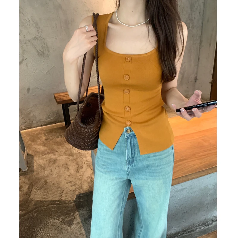 Summer Knitwear Short Style Square Collar Color Korean Version Top for plus Size Women Commute Style Slim Fit Thin Model
Summer Knitwear Short Style Square Collar Color Korean Version Top for plus Size Women Commute Style Slim Fit Thin Model