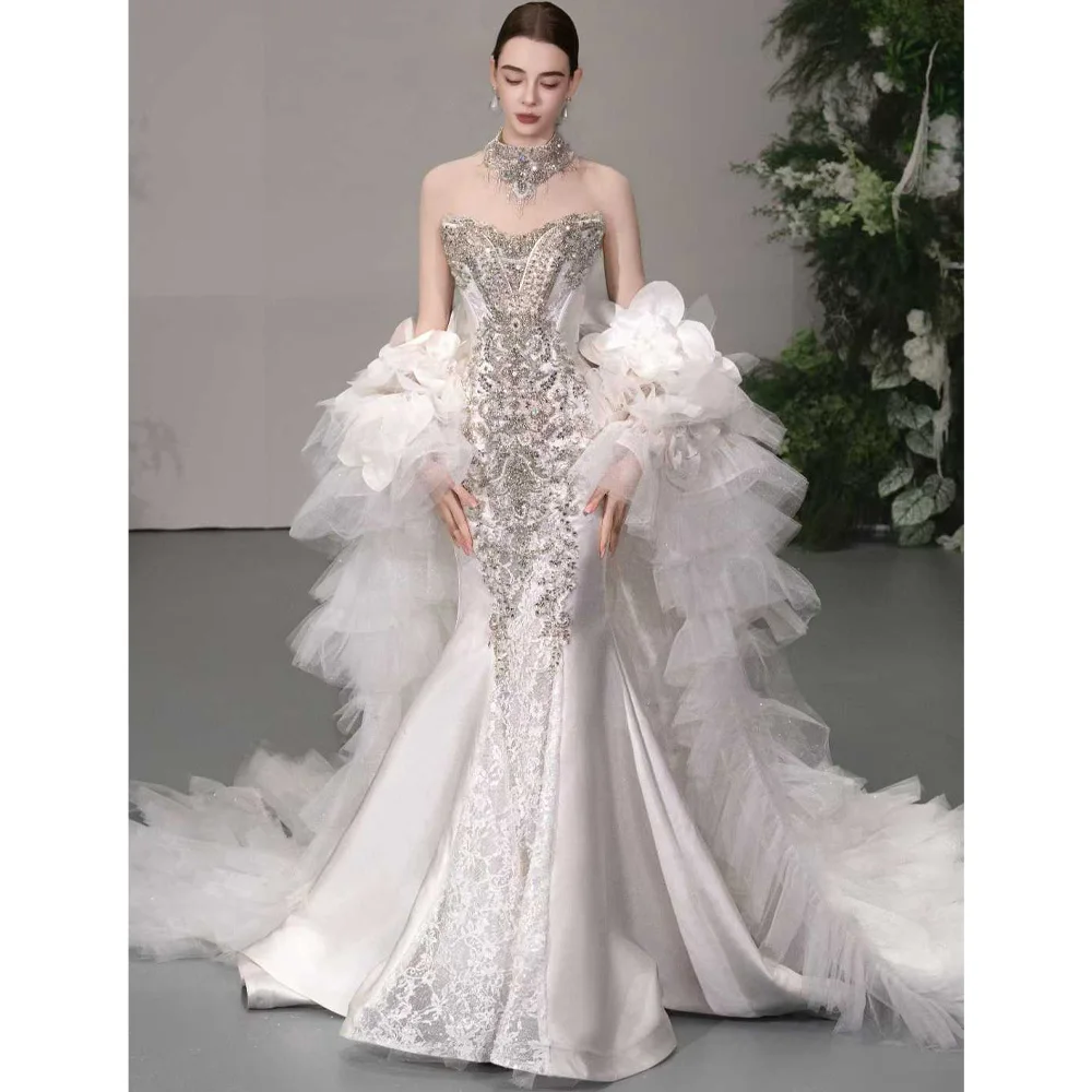 Роскошное свадебное платье в форме сердца со съемной курткой на шнуровке сзади, вышивкой и кристаллами, расшитое блестками, настраиваемым
Роскошное свадебное платье в форме сердца со съемной курткой на шнуровке сзади, вышивкой и кристаллами, расшитое блестками, настраиваемым