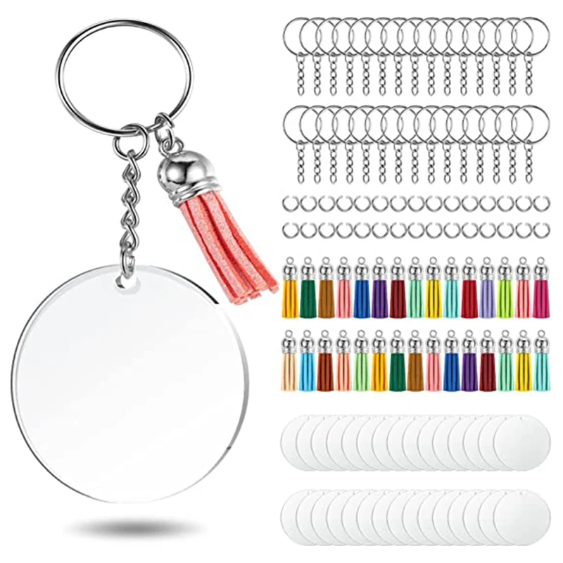 Acrylic Keychain Blank Set, Transparent Round Acrylic Blank Bulk (5 Inches), Suitable For Vinyl Resin Craft Project DIY
Acrylic Keychain Blank Set, Transparent Round Acrylic Blank Bulk (5 Inches), Suitable For Vinyl Resin Craft Project DIY