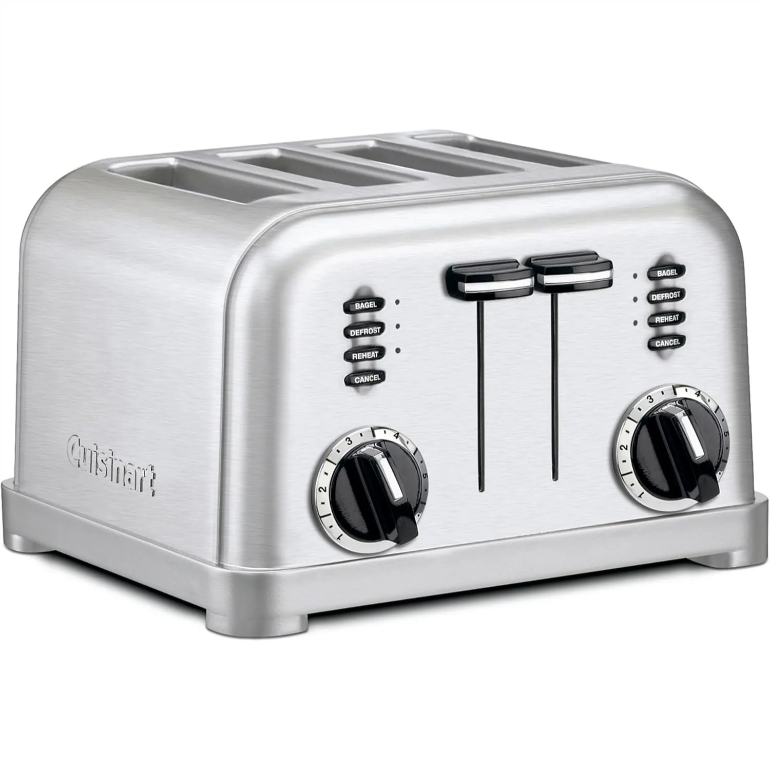 4 Slice Compact Stainless Steel Toaster with Extra-Wide Slots, Defrost & Reheat, Removable Crumb Tray
4 Slice Compact Stainless Steel Toaster with Extra-Wide Slots, Defrost & Reheat, Removable Crumb Tray
