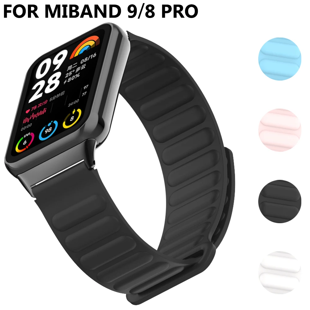 Резиновый магнитный ремешок для Mi Band 9 Pro, силиконовый ремешок для часов, браслет для Xiaomi Mi Band 9 8 Pro, аксессуары, металлические разъемы
Резиновый магнитный ремешок для Mi Band 9 Pro, силиконовый ремешок для часов, браслет для Xiaomi Mi Band 9 8 Pro, аксессуары, металлические разъемы