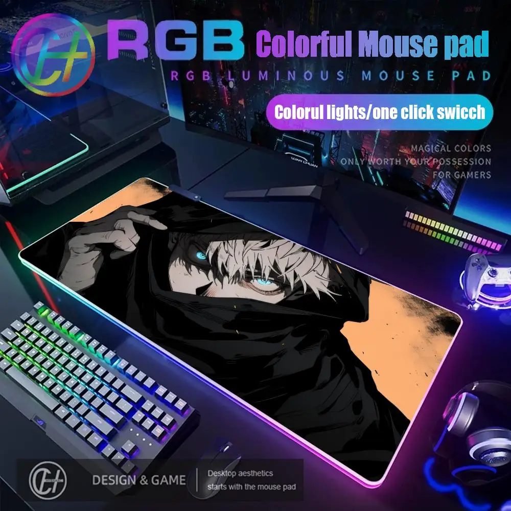 Коврик для мыши в стиле аниме J-Jujutsu Kaisen RGB, игровой настольный коврик HD Gamer, большой светодиодный светильник, коврики для мыши XXL, ковер для ПК, компьютера
Коврик для мыши в стиле аниме J-Jujutsu Kaisen RGB, игровой настольный коврик HD Gamer, большой светодиодный светильник, коврики для мыши XXL, ковер для ПК, компьютера