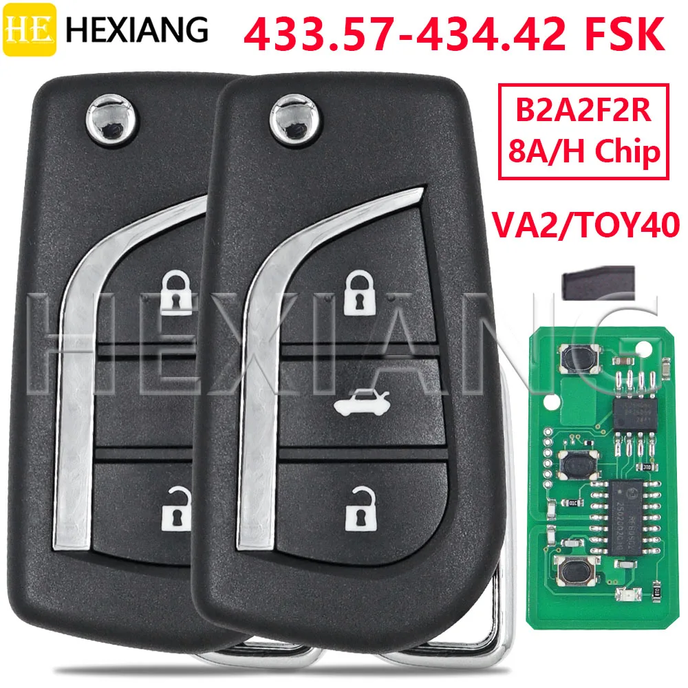 HE 8A Chip B2A2F2R 433.57-434.42 FSK VA2/TOY40 Blade Car Key Fob For Toyota Corolla Yaris Cross HV RAV4 2020 2021 2022 2023 2024
HE 8A Chip B2A2F2R 433.57-434.42 FSK VA2/TOY40 Blade Car Key Fob For Toyota Corolla Yaris Cross HV RAV4 2020 2021 2022 2023 2024