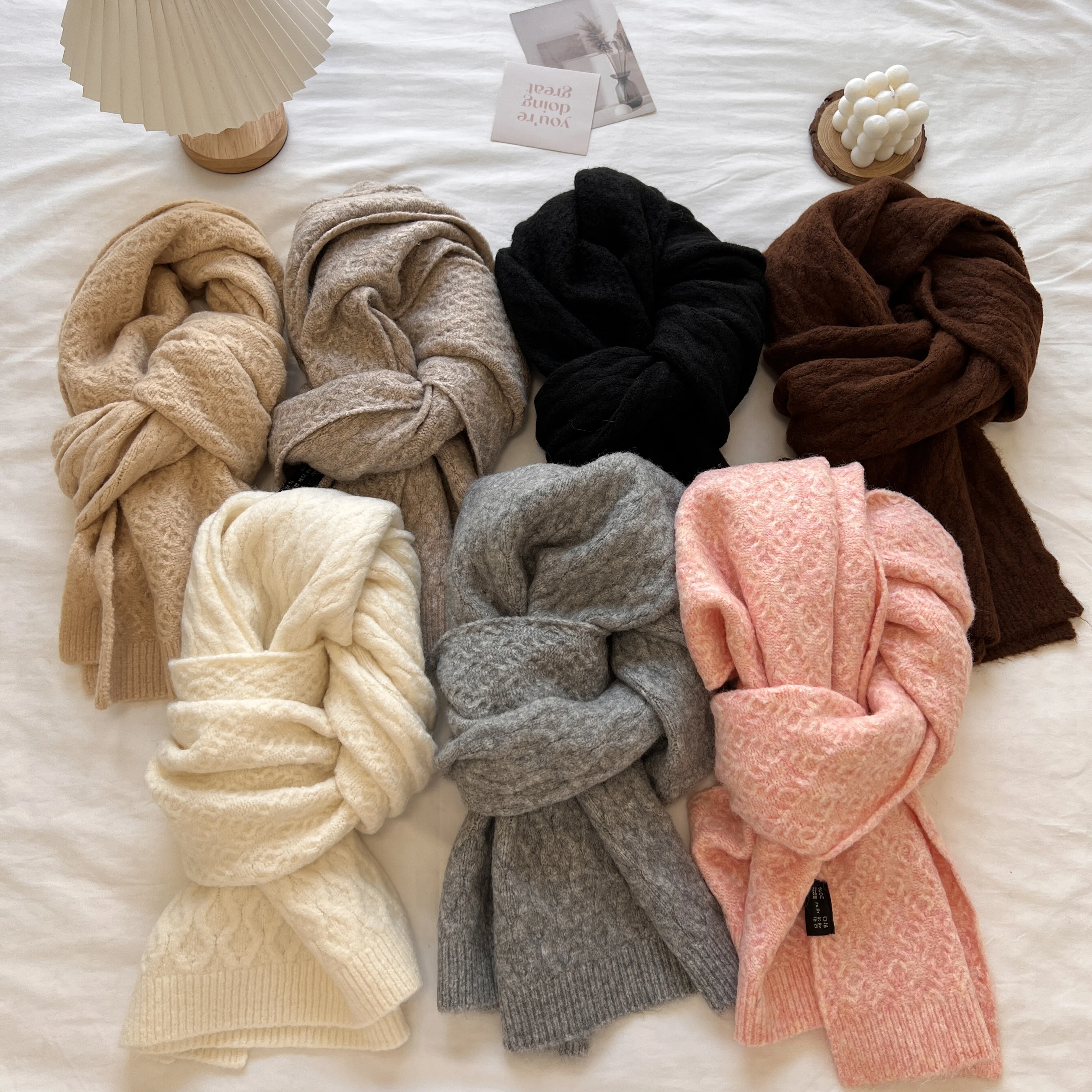 Japanese Style Knitting Twist Scarf Winter Thicken Thermal Solid Color Unisex Couple Style
Japanese Style Knitting Twist Scarf Winter Thicken Thermal Solid Color Unisex Couple Style