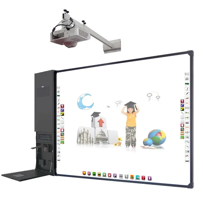 82 Inch Finger Touch Screen Interactive Whiteboard with Projector
